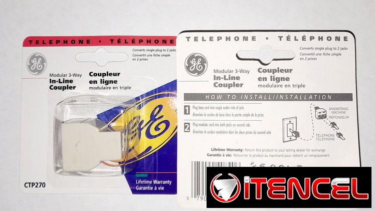 Conector doble para rj11, teléfono fijo, ideal para conectar dos teléfonos a una misma línea,  contestadores automático