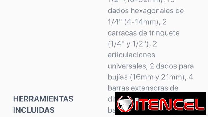 Juego herramientas 100 piezas