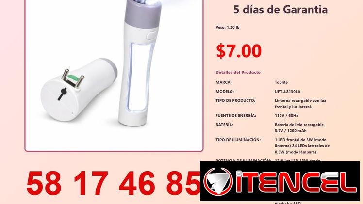 LINTERNA LED RECARGABLE FRONTAL Y LATERAL