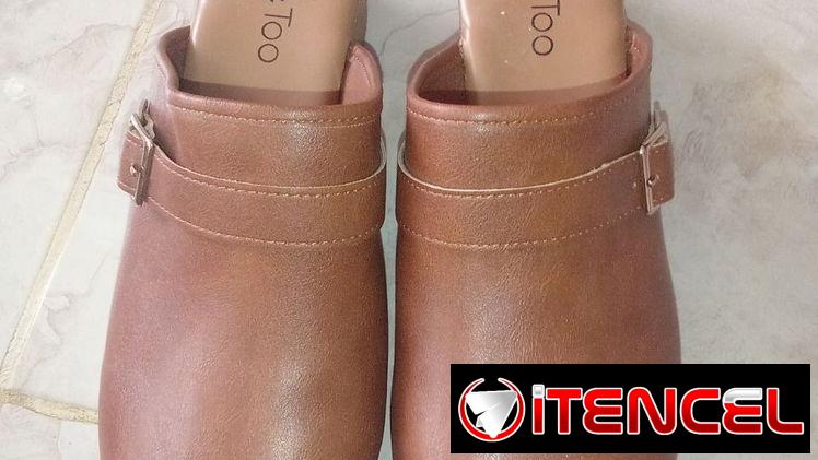 Zuecos marrones Me Too – Calzado slip-on de mujer – Sandalias casual con hebilla – Zapatos cómodos de cuero sintético –