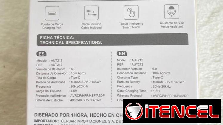 Audífonos 1Hora con Cancelación de Ruido AUT212, ENTREGA DE FACTURA, VARIEDAD DE AUDÍFONOS, ETC