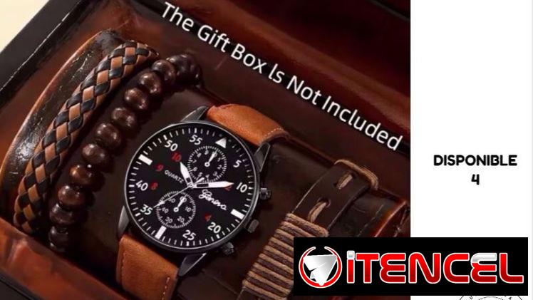 Set de Reloj de Hombre, juego de 4 piezas