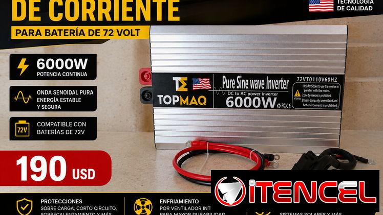 Convertidores de corriente y baterías de 72V Habana