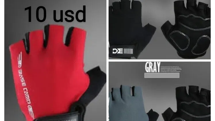 Guantillas para Moto y bicicleta. Colores rojo y gris