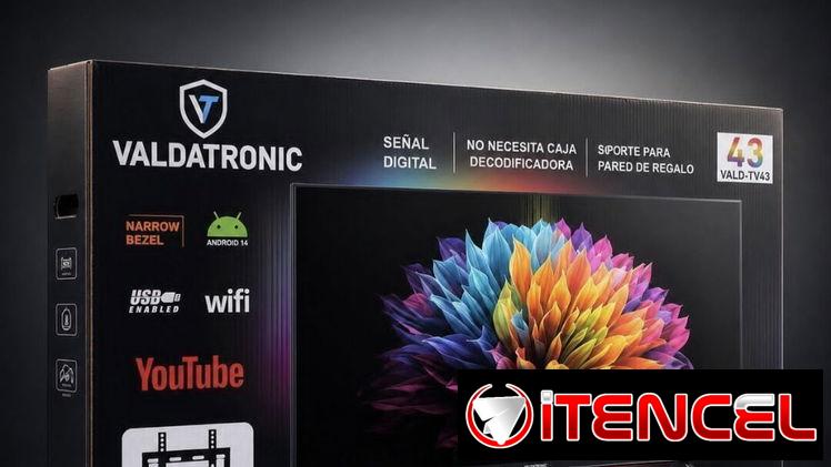 SMART TV 43 pulgadas VALDATRONIC con CAJITA DIGITAL INTERNAy Soporte. Android 14, yoamarquez 💯