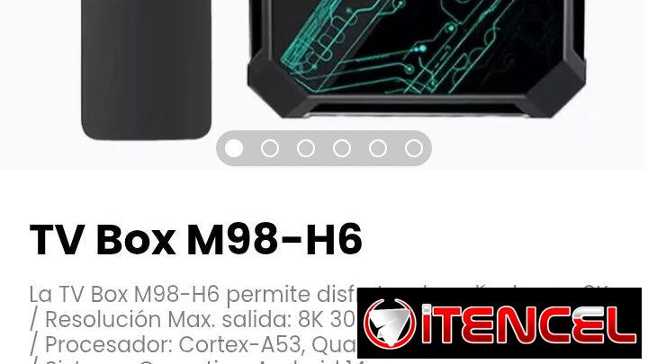TV Box M98-H6. Se incluye: Mando a distancia y cable HDMI