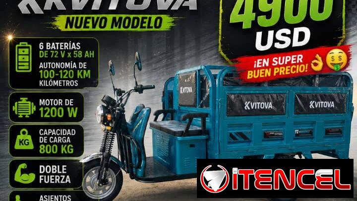 Triciclo eléctrico Kivitova sin cabina
