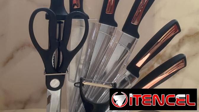 Set de cuchillos profesionales d 8 piezas con base giratoria (G&L)