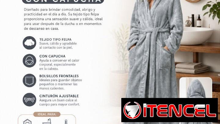 Unisex / Albornoz Afelpado Con Capucha