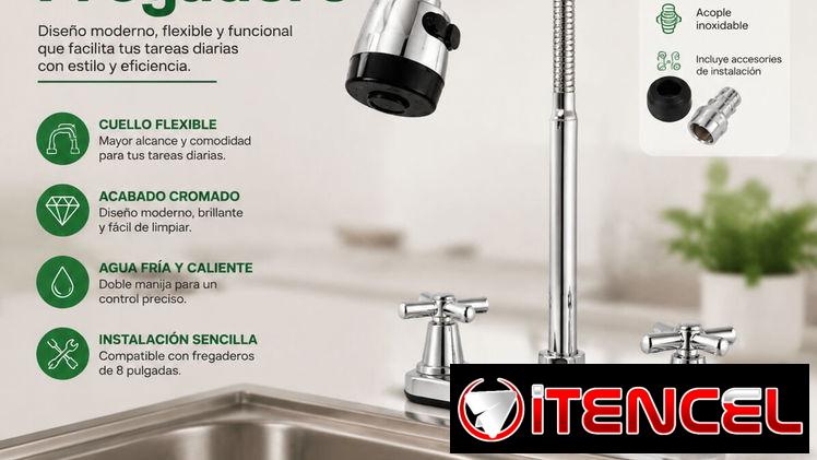 Grifo fregadero doble cuello flexible GP 1220 (CV)