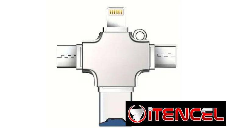 LECTOR PARA TARJETAS DE MEMORIA OTG 4 EN 1