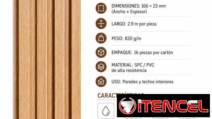 Lambrin, paneles decorativos, planchas wpc