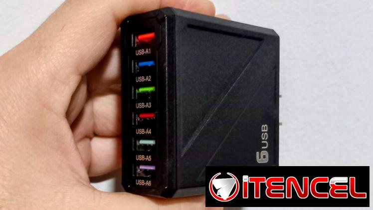 MULTICARGADOR 6 PUERTOS USB 3.0 CARGA ULTRARÁPIDA, NUEVOS