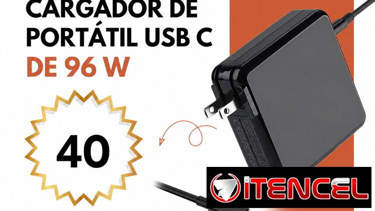Cargador de portátil USB C de 96 W | videojuegoshabana.com