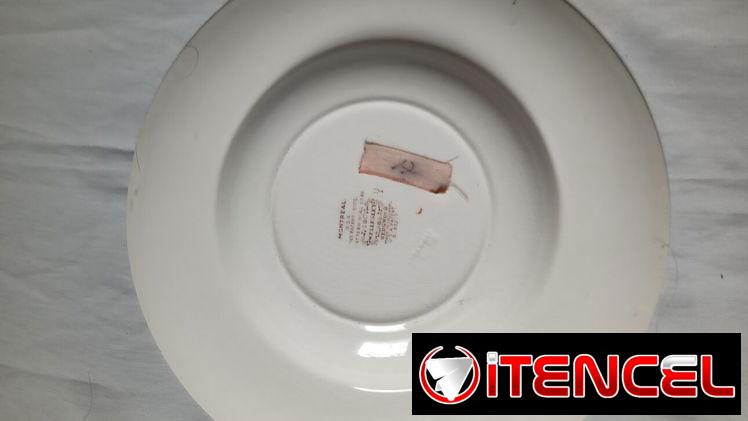 Plato vintage Wedgwood “Montreal – Wellesley”, hermoso diseño en relieve, delicado centro floral, pequeña mari
