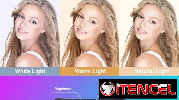 Aro de Luz LED RGB 12” con Trípode 63” y Soporte para Teléfono