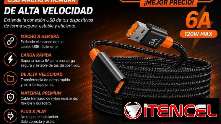 Cable extensor USB 1 metro