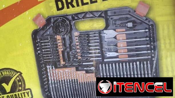 Kit de barrenas, puntas y accesorios de 246 piezas para perforación y atornillado en madera, metal y mampostería.