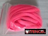 Par de cordones de zapatos color naranja fosforescente. Nuevos