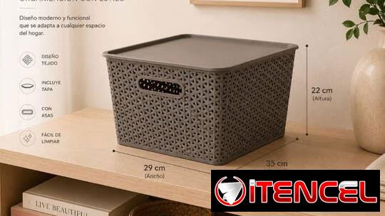 Artículos del hogar y esta Cesta Organizadora con Tapa. Precio: 14 usd. Lee y 📞 56249037