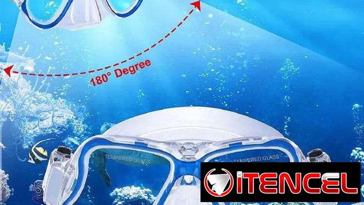 Máscara, visor en cristal anti empaño mas snorkel/snorkeling/bucear