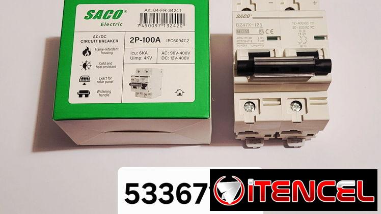 Breaker 2P-100A SACO AC/DC 25 USD