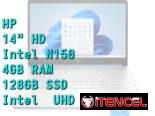 LAPTOP 🎁NUEVA🎁📦CAJA, HP (14-dq6012dx), 14″ HD Antireflejo, Intel N150, 4GB RAM, UHD Graphics, 128GB SSD, 10Horas