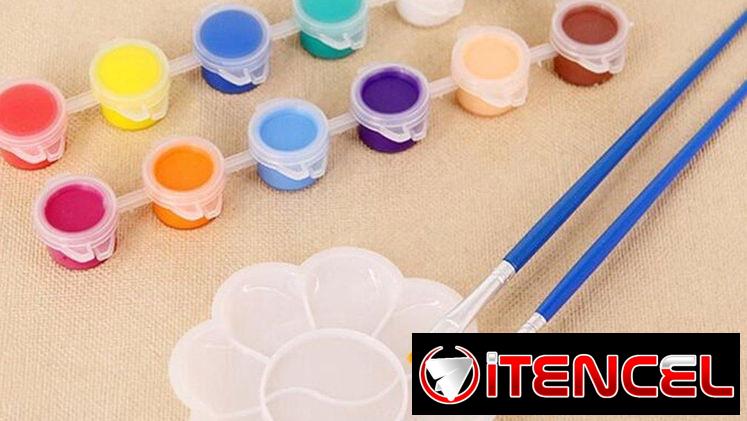 Set de pinturas acrílicas ideal para manualidades pequeñas