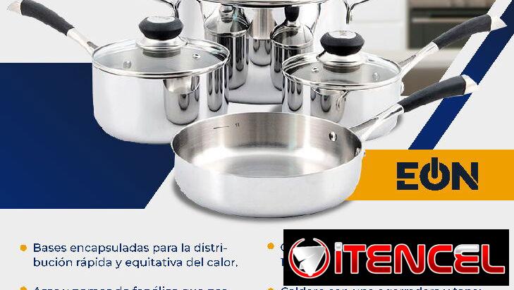 🥘 LO MEJOR PARA SU COCINA 🥘 JUEGO DE CALDEROS EON 7 PIEZAS ACERO INOX. FACTURA Y MENSAJERÍA. TLF 54833699