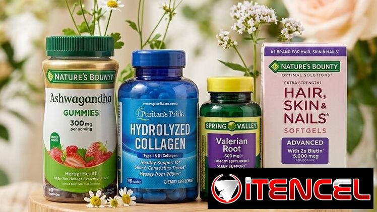 Linaza, chía, flor de jamaica, Ashwagandha, valeriana, colágeno, creatina, suplemento de biotina y adelgazante