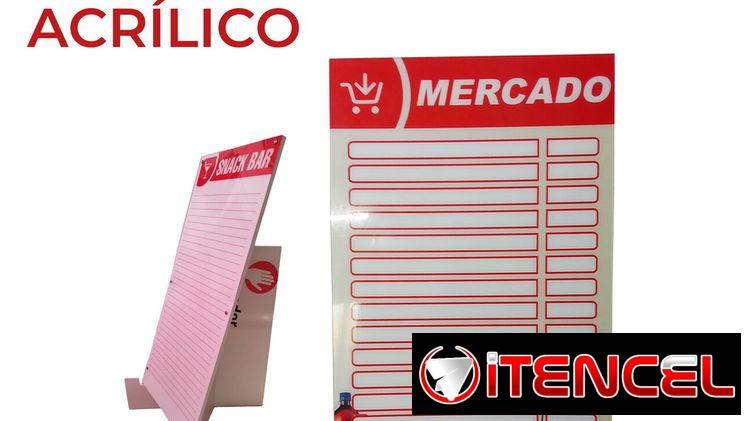 Diseño e impresión de pizarras de acrílico y PVC