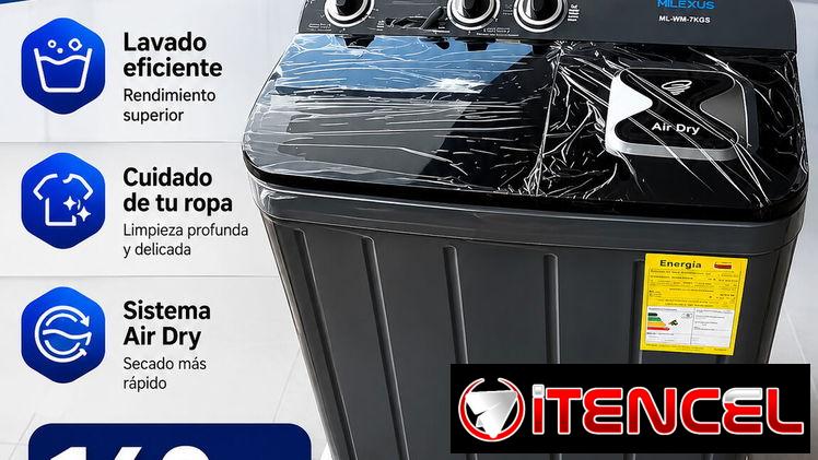 Lavadora semiautomática Milexus de 7kg