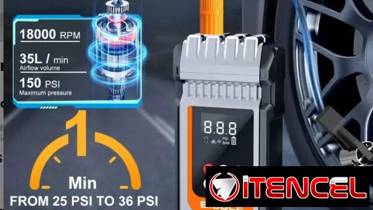 Arrancador portátil BÍUBLE-Compresor de aire integrado, luz de emergencia y power bank-Nuevo