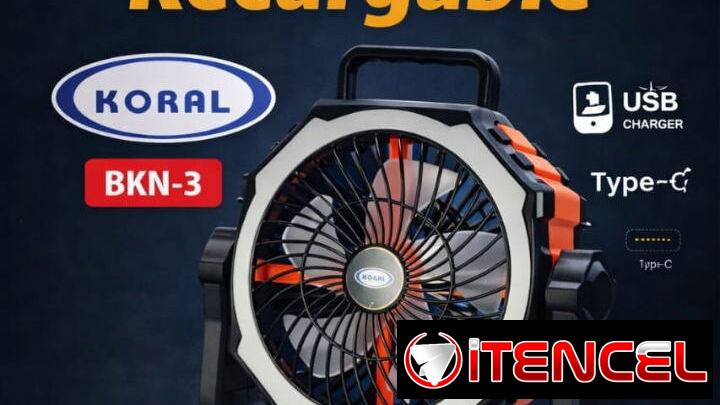 Ventilador Recargable marca KORAL