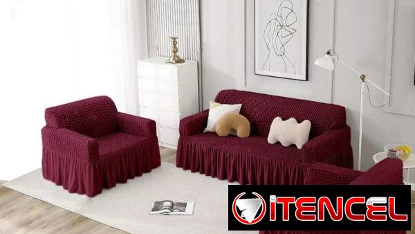 Forros para muebles 311, colores enteros con volantes