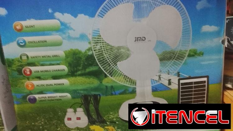 Ventilador recargable con bombillos