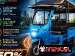 Triciclo con panel solar.