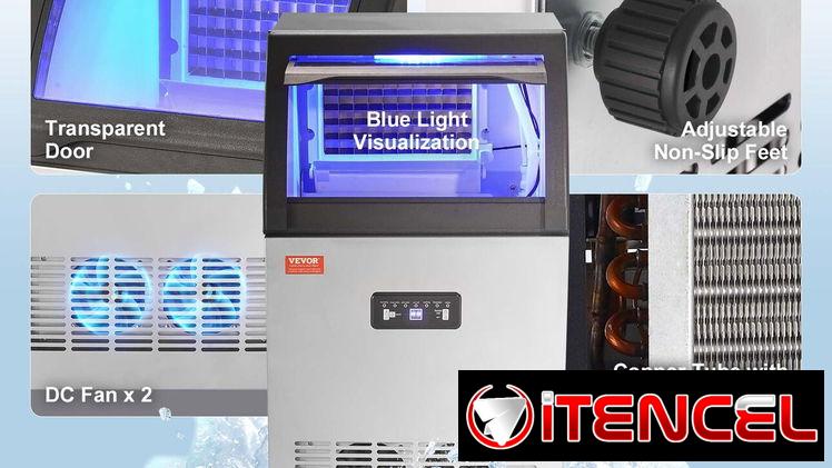 Maquina hielera digital/ transparente 1550 USD / capacidad de producción 53 kg de hielo en 24 horas  / capacidad de alma