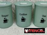 Set de 3 envases de almacenamiento  (Café, azúcar y té) en 3300 cup