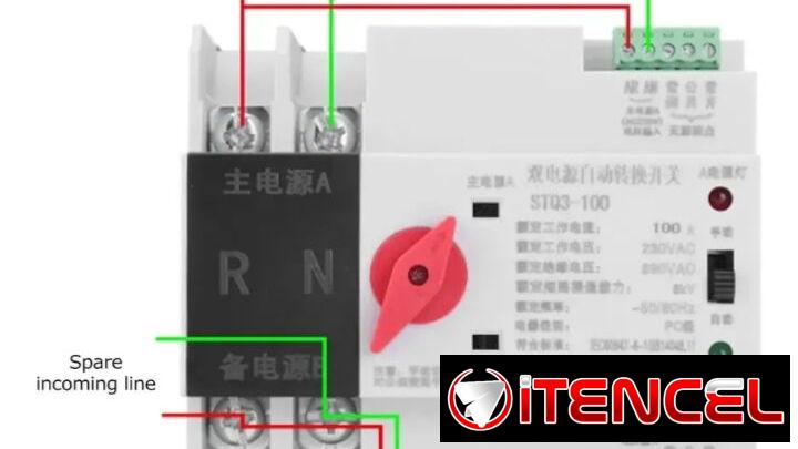 Interruptor de transferencia automática, 100A 110V 2Polos. Ideal para ecoflow e inversor híbrido 110V