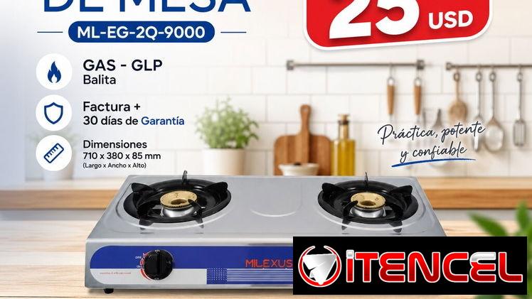 COCINA DE MESA MILEXUS ML-EG-2Q-9000. Factura + 30 días de Garantía