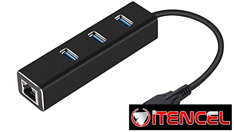 ☀️ HUB USB 3.0 + RED LAN ☀️ RJ – 45 ☀️ 100 MBPS ☀️ ETHERNET / 3 PUERTOS USB 3.0 ☀️ 5.887.23.60