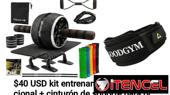 Kit de entrenamiento abdominal multifuncional + cinturón de soporte para gimnasio
