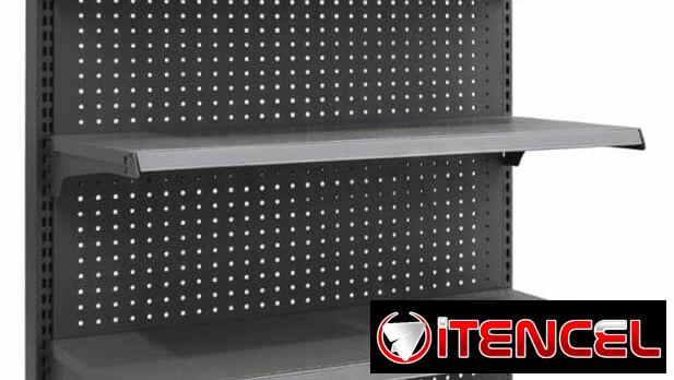 Estante Metálico simple de 5 niveles con panel perforado ⭐️Domicilio incluido⭐️