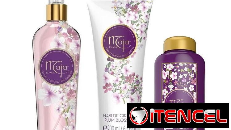 MAJA PLUM BLOSSOM, FRAGANCIA CORPORAL, CREMA CORPORAL Y TALCO PERFUMADO