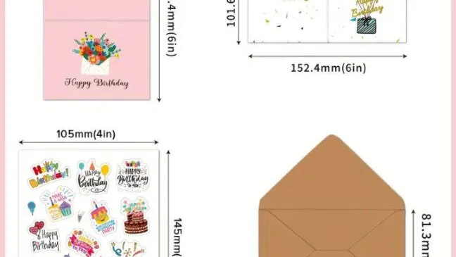 Tarjetas de cumpleaños con sobres y pegatina | Con garantía | videojuegoshabana.com