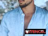 Camisas azul de lino mangas cortas y largas , camisa blanca,  pantalón blanco