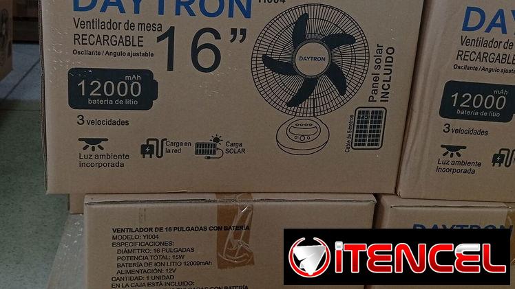 Ventilador de mesa recargable