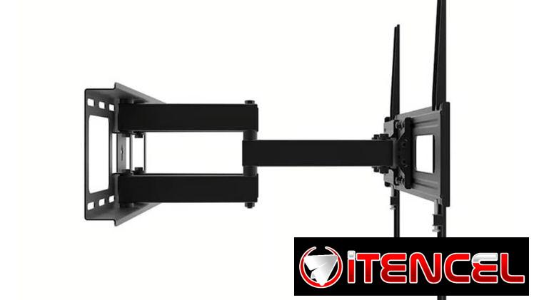 Soporte De Pared Unno Tekno Para TV 32–55” Doble Brazo Full Motion VESA 400×400 Extensible 18.1” 88lb