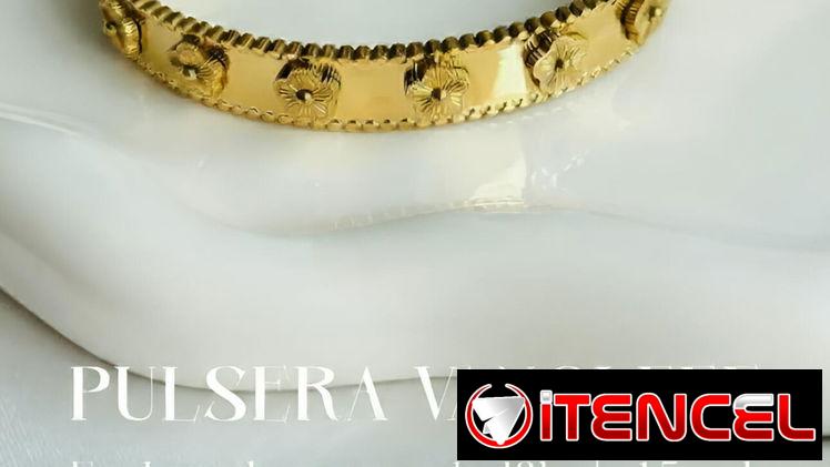 💫Pulsera estilo Van Cleef bañada en oro de 18k💫